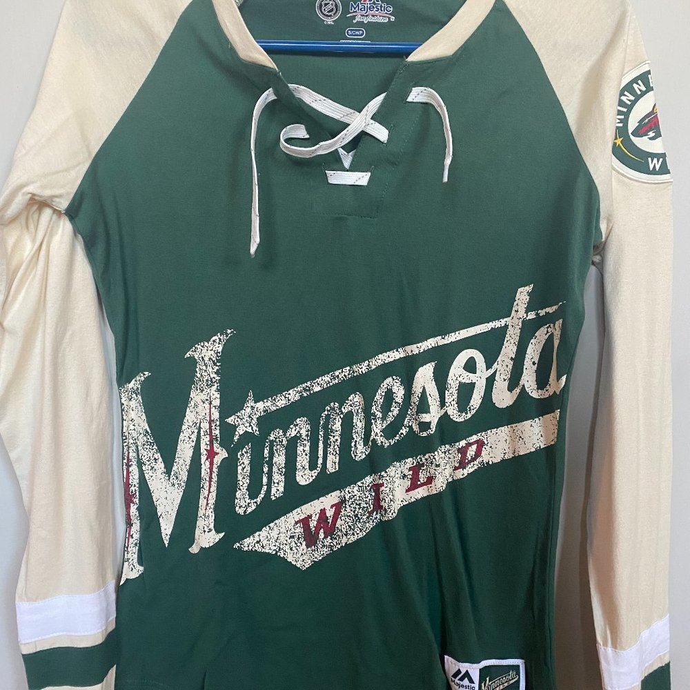 Minnesota Wild Hockey Women's Long Sleeve with Lace Up Front